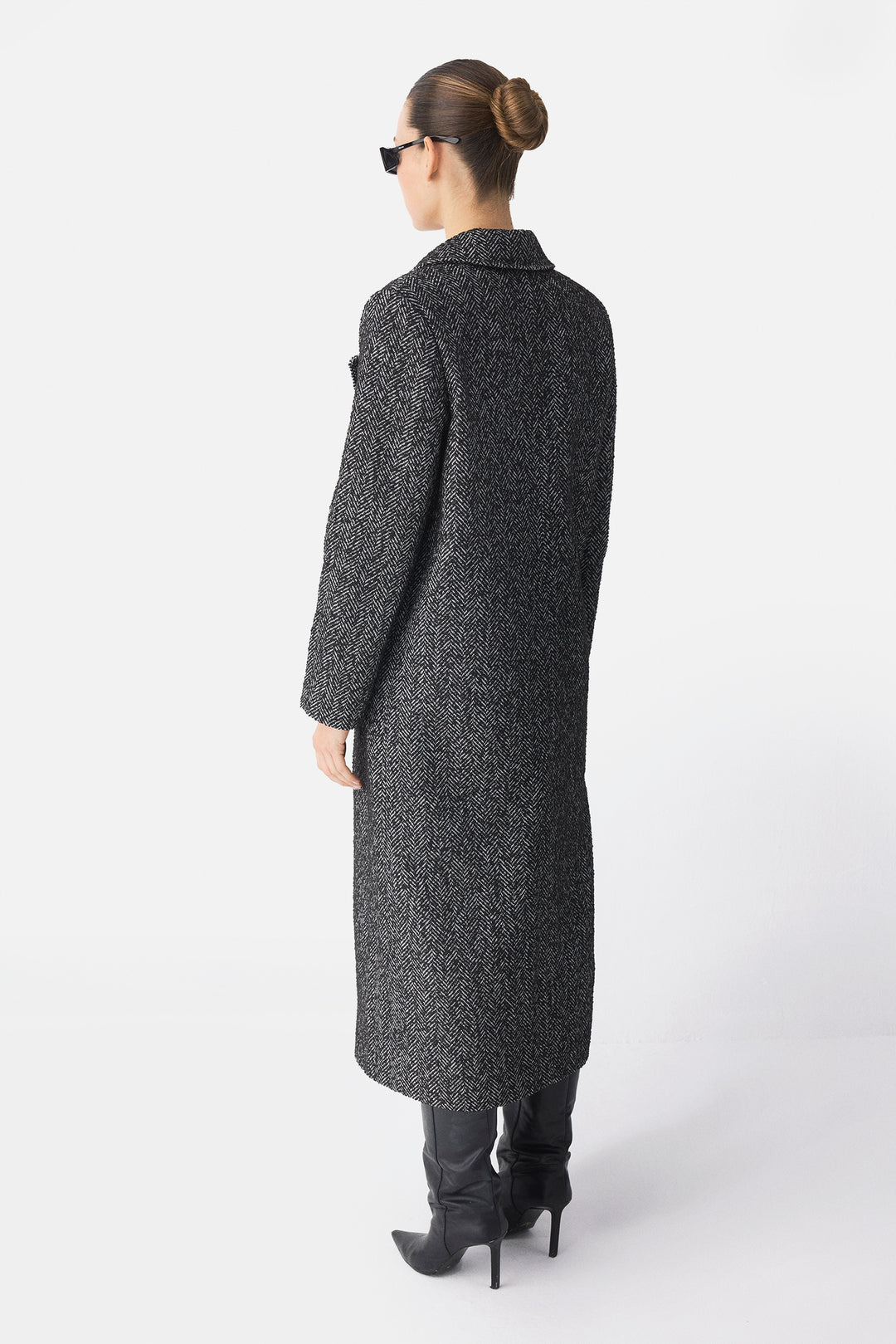 Double Breasted Long Straight Coat