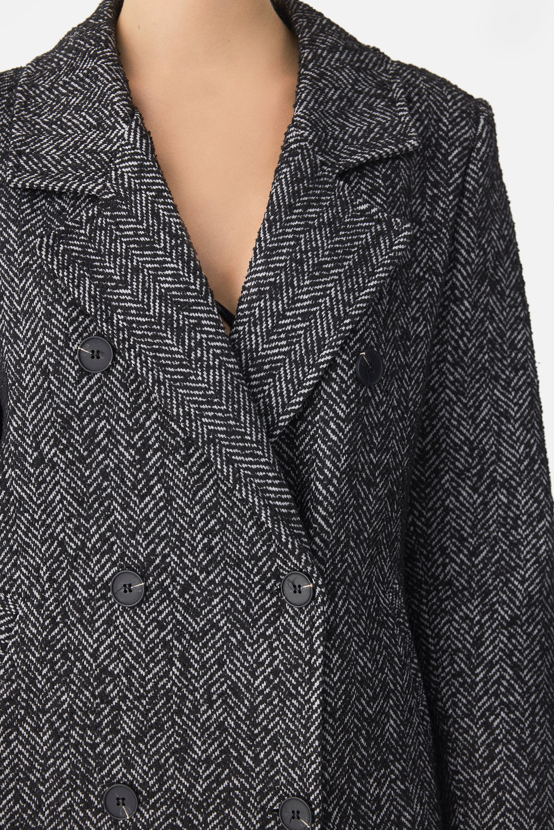 Double Breasted Long Straight Coat