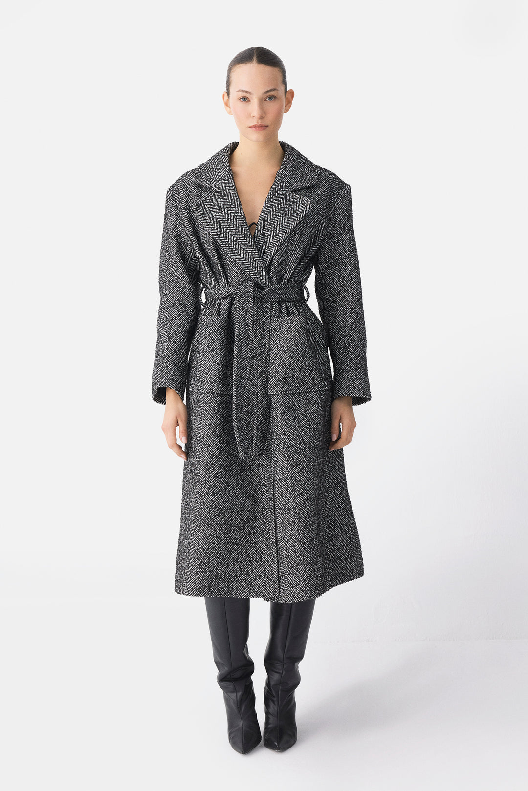 The Raven Herringbone Coat