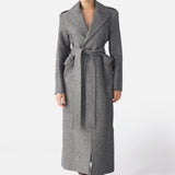 Juliette Long Belted Coat – Grey