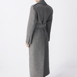 Juliette Long Belted Coat – Grey