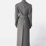 Juliette Long Belted Coat – Grey