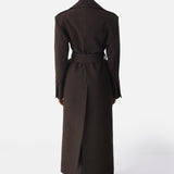 The Juliette Long Belted Coat Brown