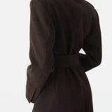 The Juliette Long Belted Coat Brown