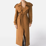 Premium Shoulder Drape Belted Coat