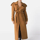 Premium Shoulder Drape Belted Coat