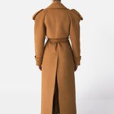 Premium Shoulder Drape Belted Coat