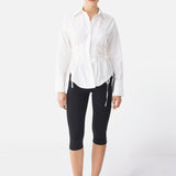 Corset Poplin Shirt White