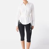 Corset Poplin Shirt White