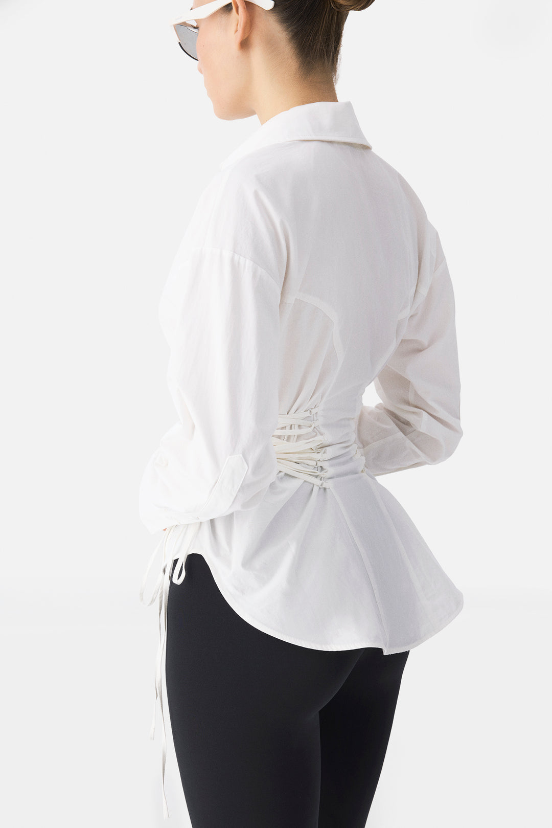 The Corset Poplin Shirt White