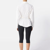 Corset Poplin Shirt White