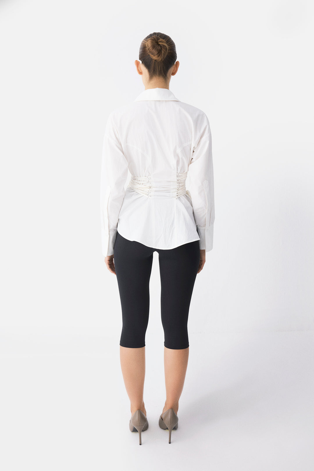 The Corset Poplin Shirt White