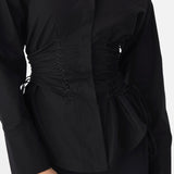 The Corset Poplin Shirt Black