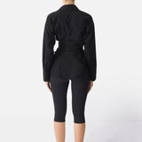 The Corset Poplin Shirt Black
