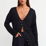Bikini Over Long Cardigan