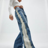 Neon Side Zipper Jeans