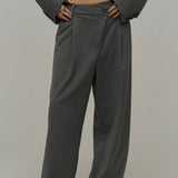 Cross Button Pants & Blazer Set