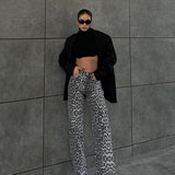 Leopard Palazzo Jeans