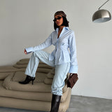 Pleated Waist Button-Up Shirt