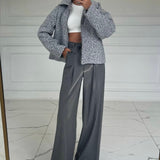 Zip Up Crop Jacket