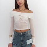 Criss Cross Off Shoulder Top