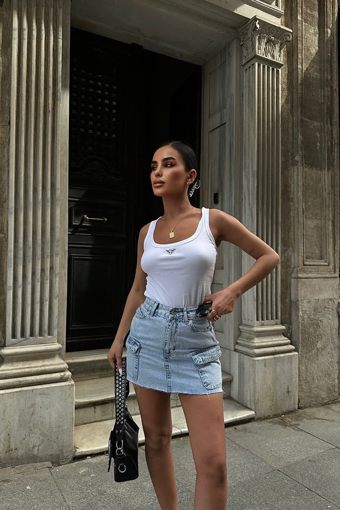Acid Cargo Mini skirt
