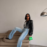 Mid Rise Straight Fit Jeans Light Blue