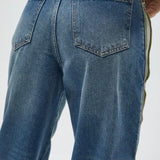 Neon Side Zipper Jeans