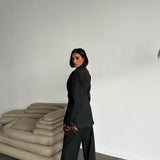Structured Blazer & Pleated Trousers Set