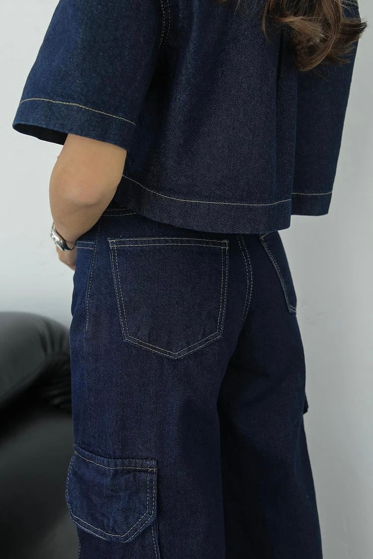 Cargo Pants Denim Set