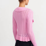 Ruffle Front Tie Cardigan