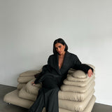 Structured Blazer & Pleated Trousers Set