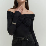 Criss Cross Off Shoulder Top