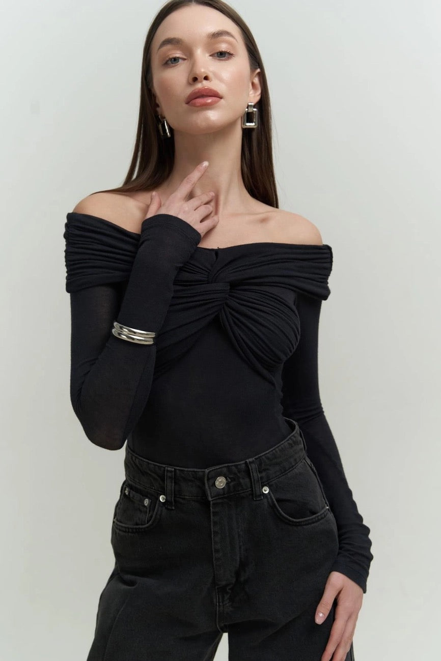 Criss Cross Off Shoulder Top