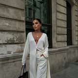 Bikini Over Long Cardigan