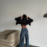 Cargo Pocket Wide Leg Ripped Jeans