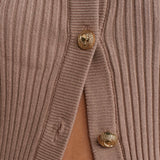 Flared Sleeves Button Up Cardigan