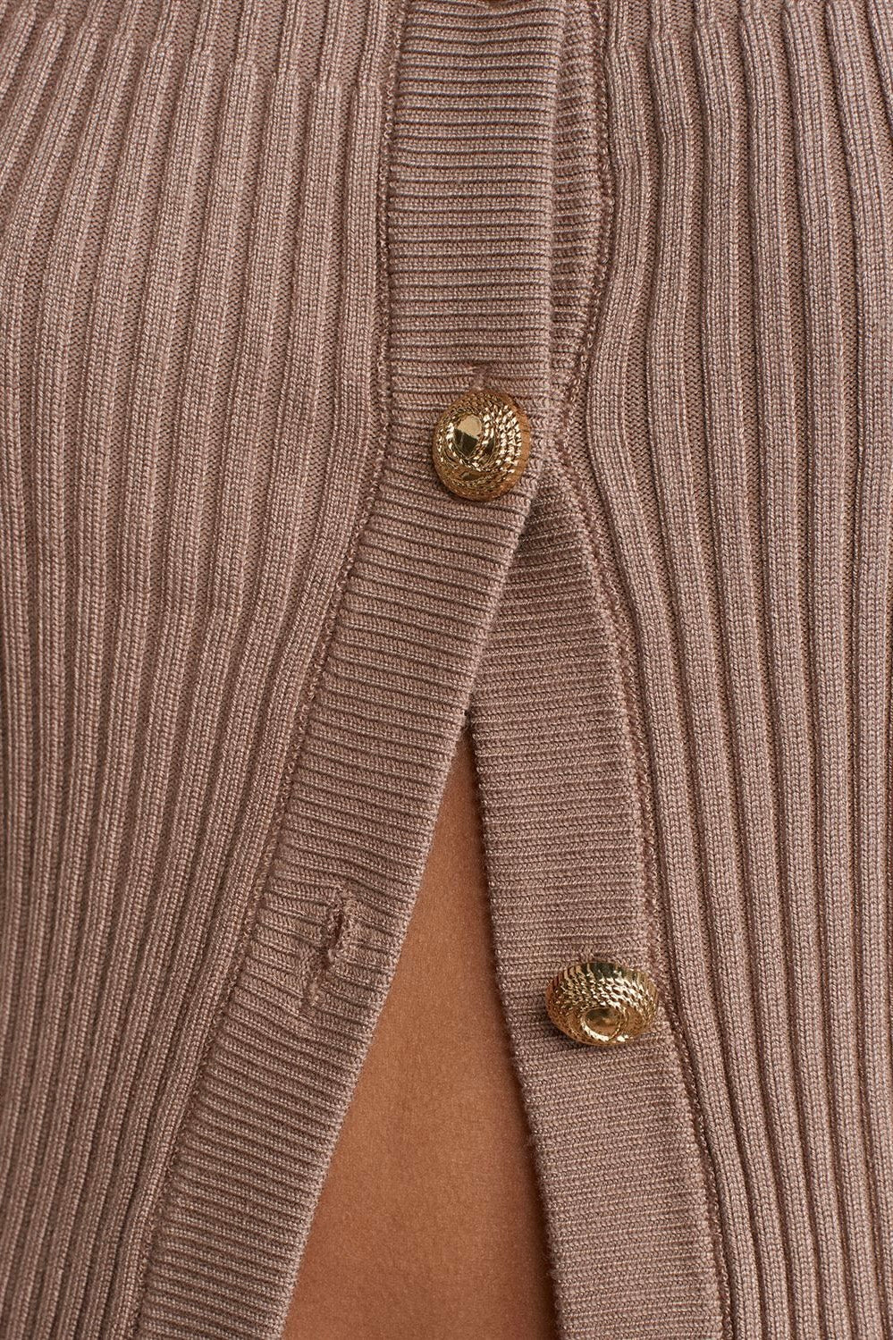 Flared Sleeves Button Up Cardigan
