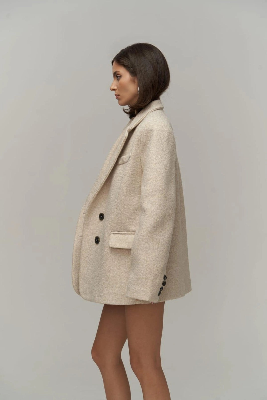 Enzo Oversized Wool Blazer Jacket