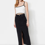Front Split Skirt In Colors