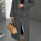 Double Breasted Long Straight Coat