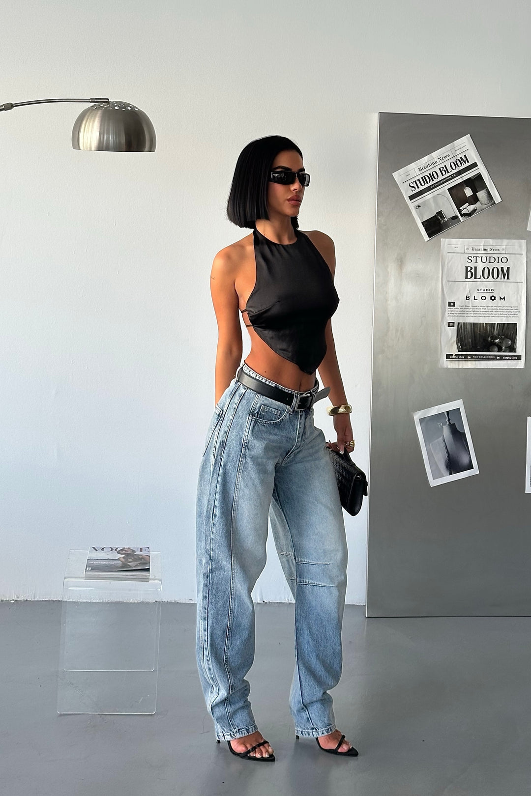 Washed Taper Barrel Jeans