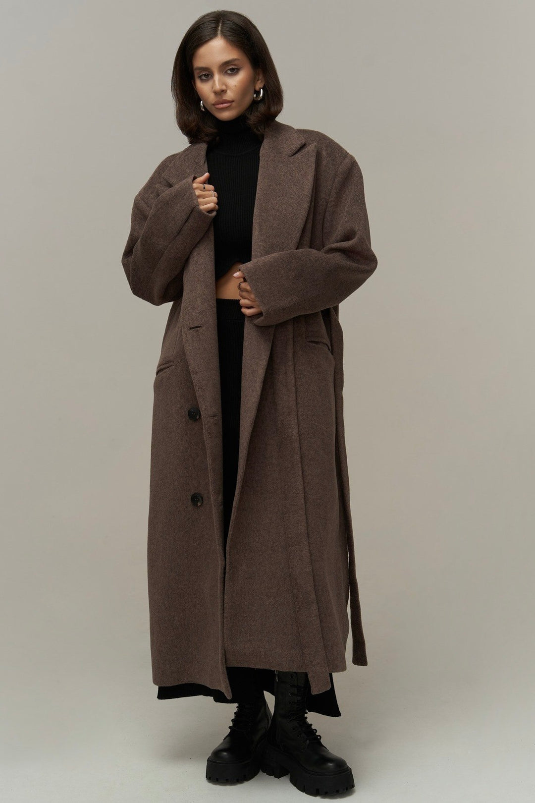 Tie String Oversize Long Coat