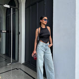 Baggy Boyfriend Light Wash Barrel Jeans