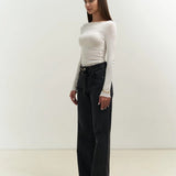 Sabrina Neckline See-Through Top
