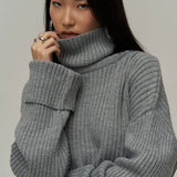 Turtle Neck Cropped Sweater