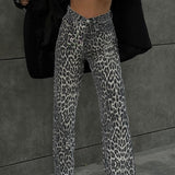 Leopard Palazzo Jeans