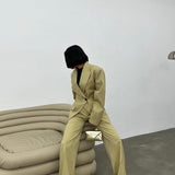 Structured Blazer & Pleated Trousers Set