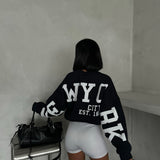 Navy New York Oversize Sweatshirt