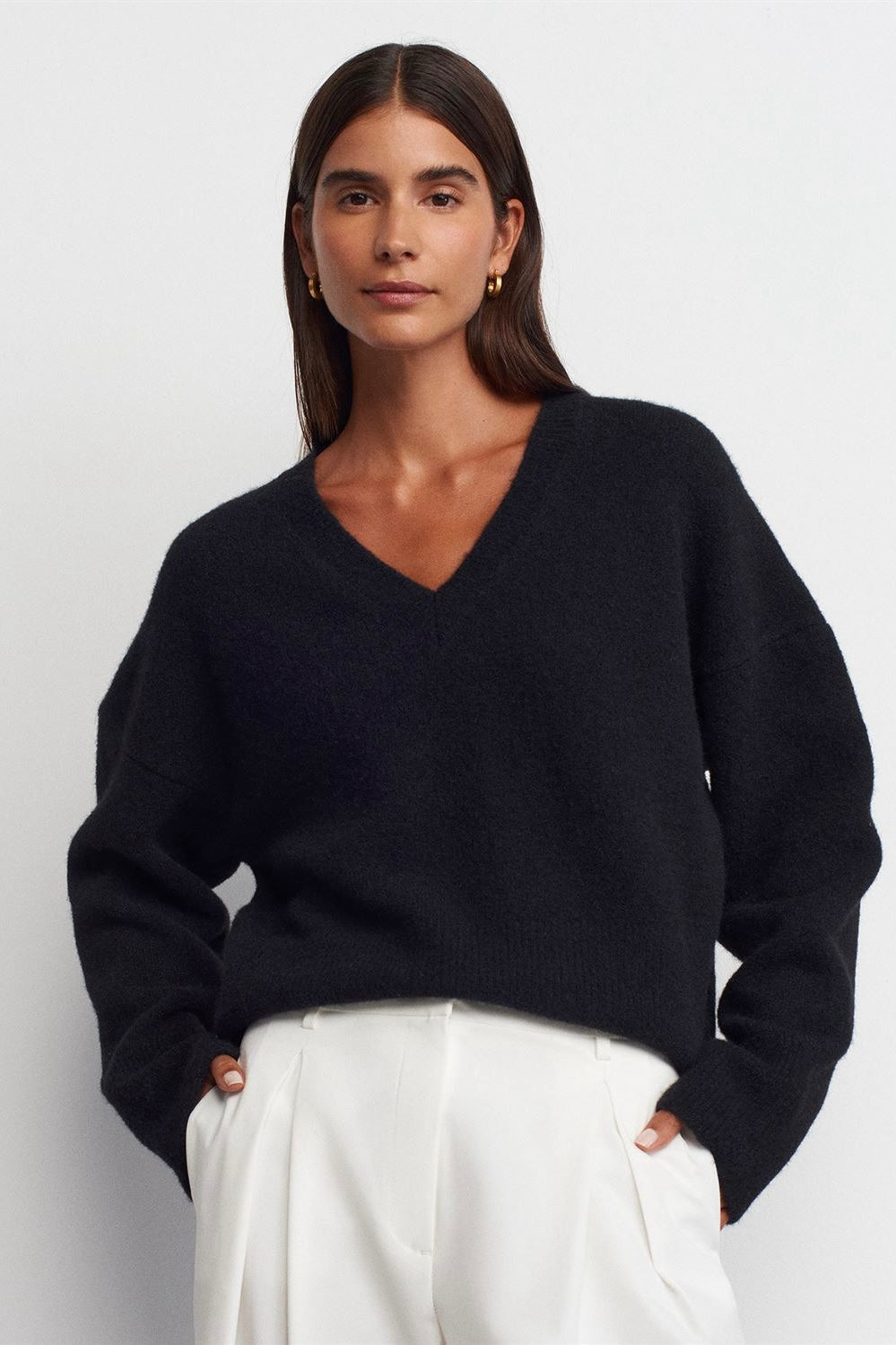 V-Neck Knit Sweater